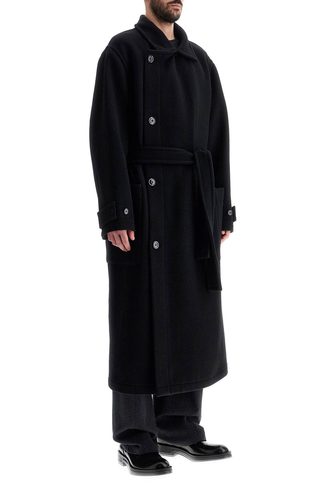 Unisex Double Wool Coat In