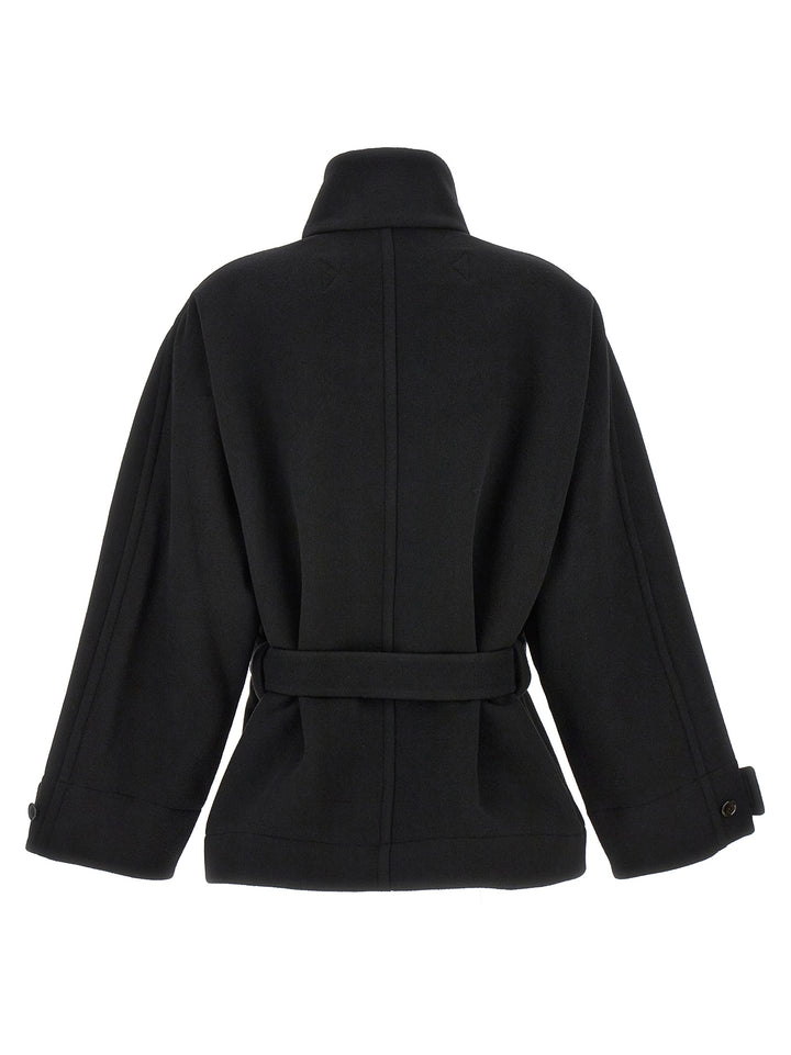 Short Bathrobe Duffle Coats, Trench Coats Black