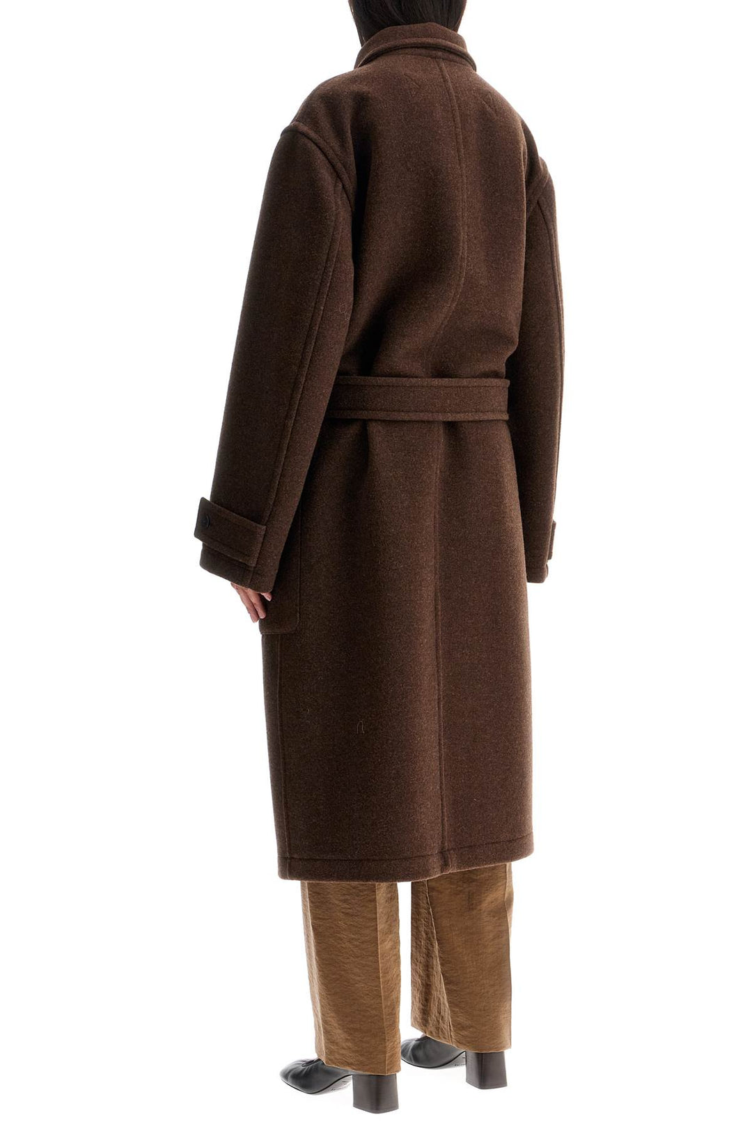 Wrap Coat With Contrast Stitch