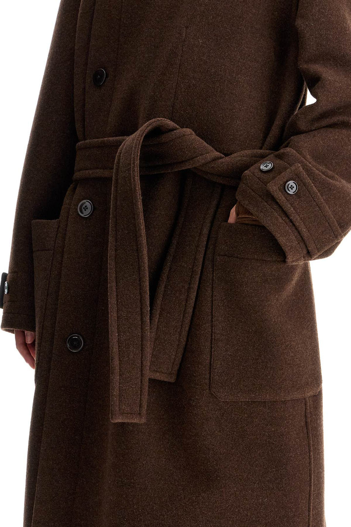 Wrap Coat With Contrast Stitch