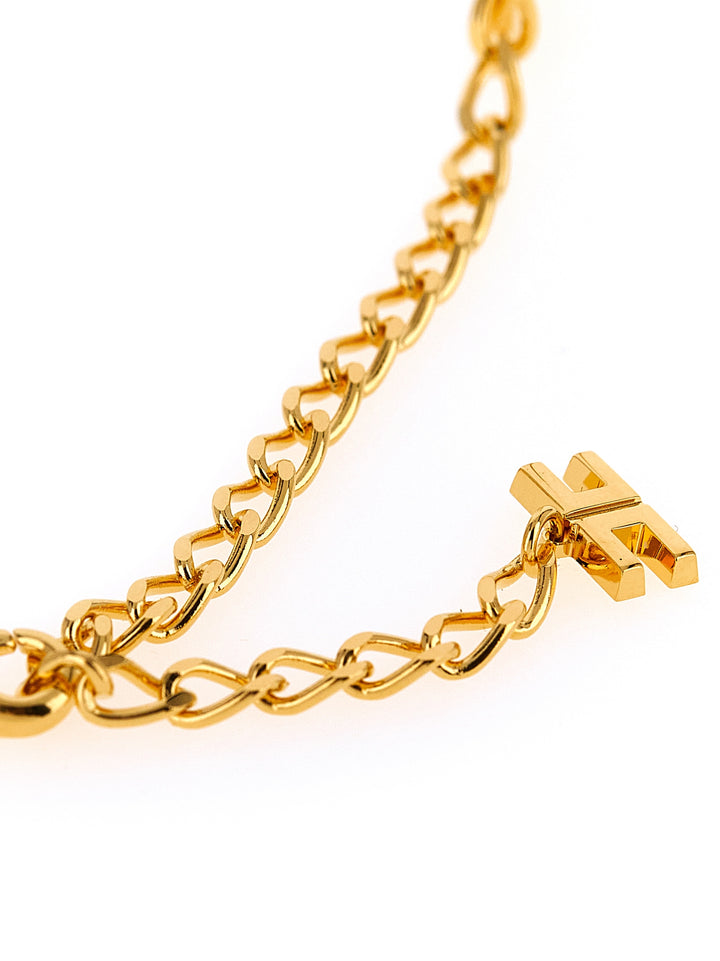 Elisabetta Franchi Logo Band Necklace Jewelry - Gold | 279ae871c3abce9fd55cc76ff8c447f9dff5eecc