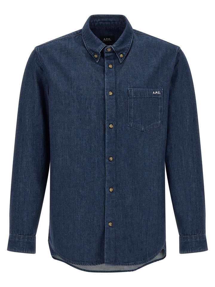 A.P.C. New Greg Shirt and Blouse - Blue | 93570c5445ffb05b52468fd2d96680824619ad7c