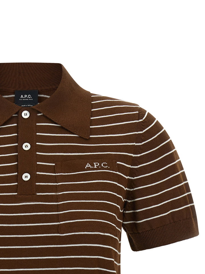 A.P.C. Aline Polo - Brown | 86881c5e944e630d457365abc8894bd997e5abd1