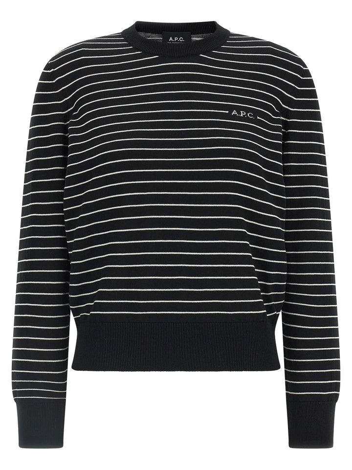 A.P.C. Sima Sweaters and Cardigans - White/Black | a874ebd5430ad4de7bdc6864f0b067878da22b75