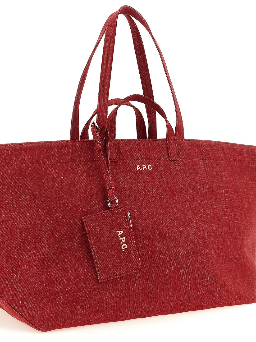 A.P.C. Le Drummer Toile Tote Bag - Red | 6970c6a59e4d37bacda04eb845cef0c11565cb0a