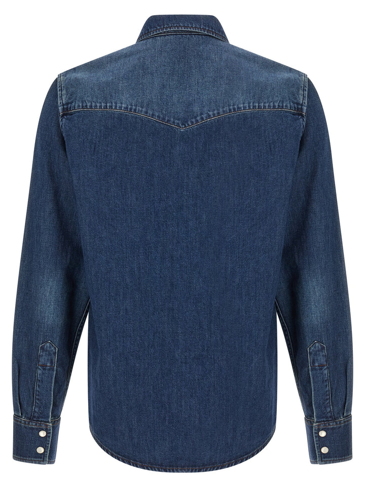 A.P.C. Western Shirt and Blouse - Blue | 3786bc7dd7866ad954fd1a2ecbf9850e79f8e349