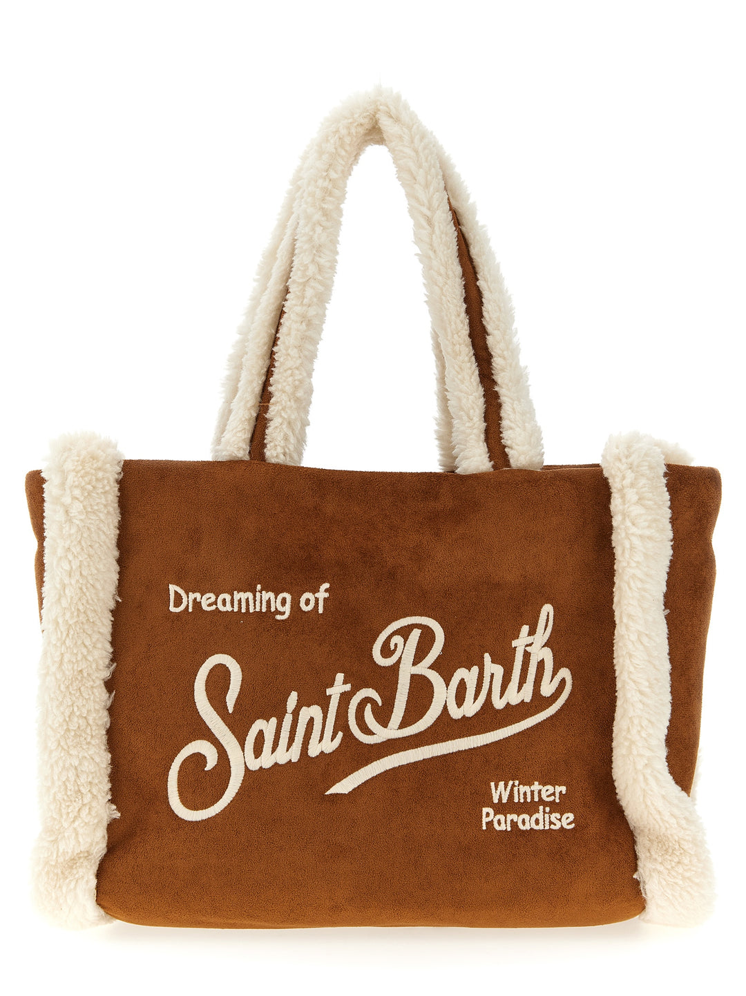 Mc2 Saint Barth Colette Shearling Hand Bags - Brown | 28d150474e038b086b691f424b4c2ea1142fc110