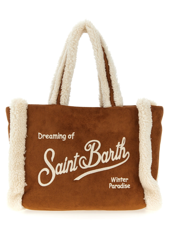 Mc2 Saint Barth Colette Shearling Hand Bags - Brown | 28d150474e038b086b691f424b4c2ea1142fc110