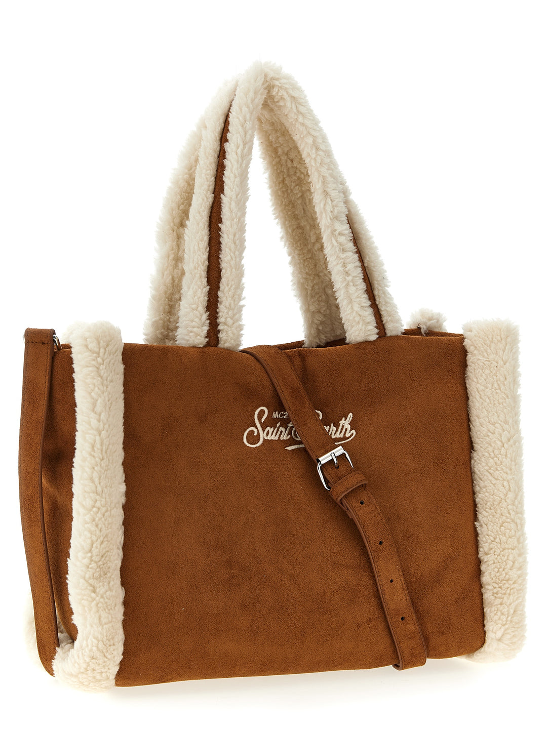 Mc2 Saint Barth Colette Shearling Hand Bags - Brown | 5cab49fd19279f0a6b1122c480645534549cfbbb