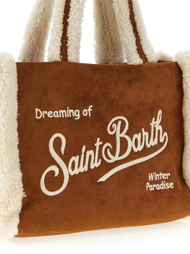 Mc2 Saint Barth Colette Shearling Hand Bags - Brown | b2ad1d114761056f3a23635307099d15c651802a