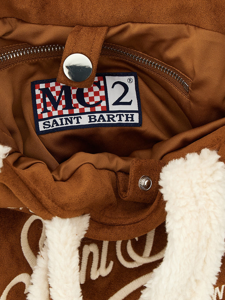 Mc2 Saint Barth Colette Shearling Hand Bags - Brown | bca5d5c13b4adb9b2b64a5fdc434d1fe3234e321