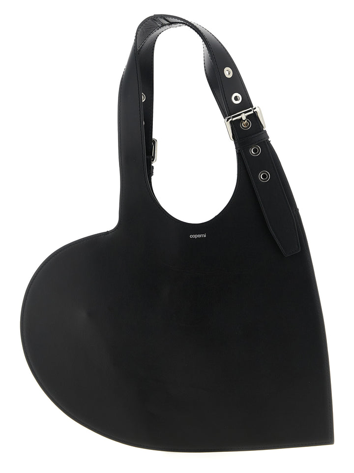 Coperni Belt Heart Shoulder Bags - Black | e59b6412bae2ec551d89a985cebad319c78458f2