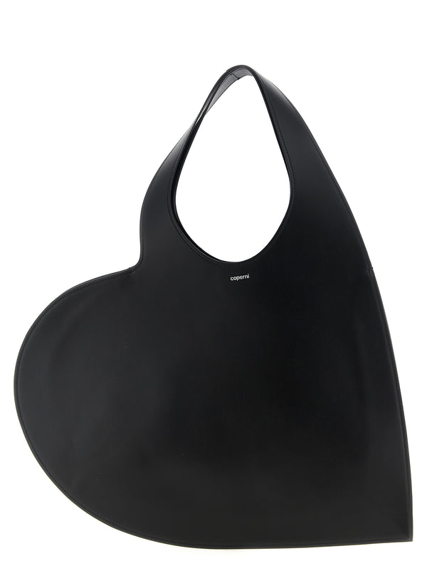 Double Heart Shoulder Bags Black