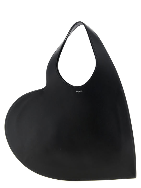 Double Heart Shoulder Bags Black