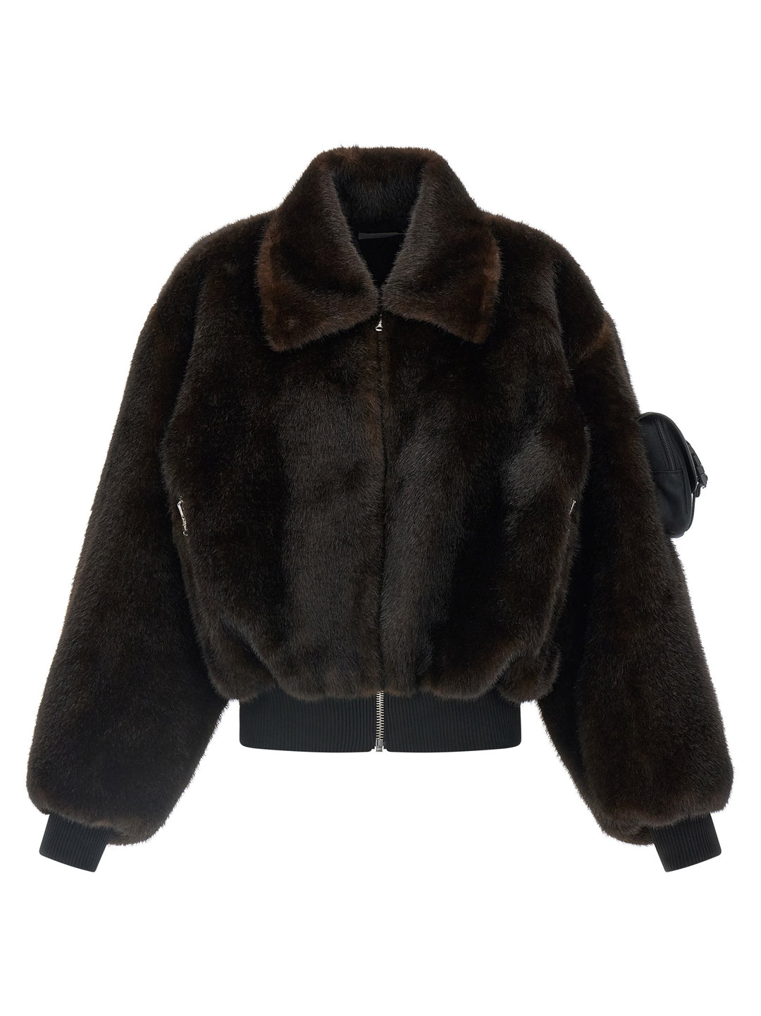 Coperni Faux  Bomber Jacket Fur - Brown | d049a08e7ea58c383e78ebb97778a8027c7ae664