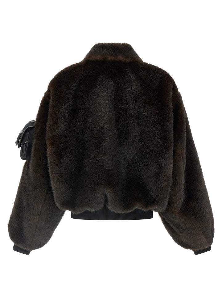 Coperni Faux  Bomber Jacket Fur - Brown | 189b51bd8b86d0d06e5173969320f98aba9df5d9
