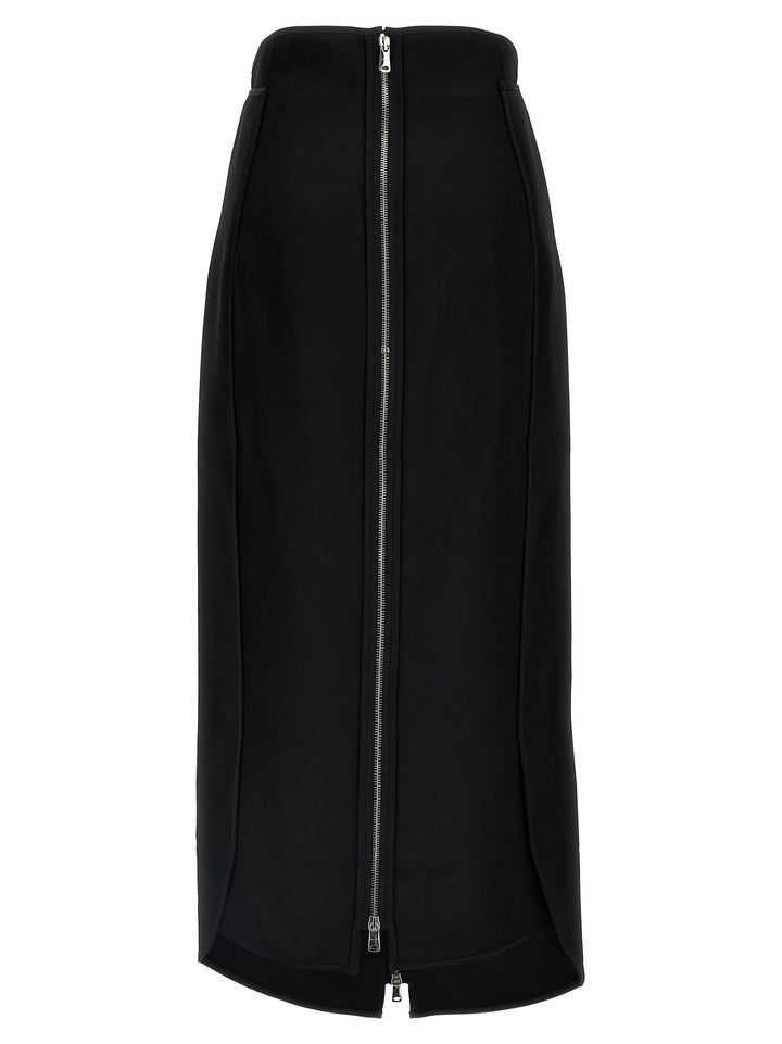 Long Zip Skirts Black