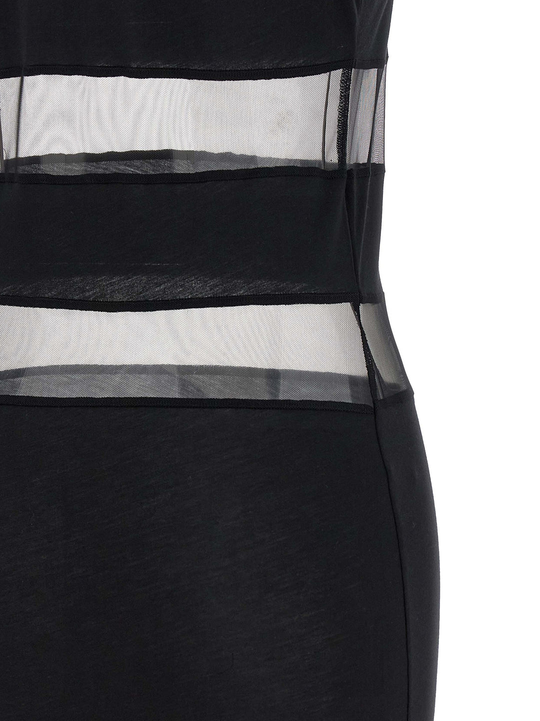 Coperni Striped Sheer Polo Dresses - Black | 8e0b1ac33485a3e52130ebfe554d3beda95069eb