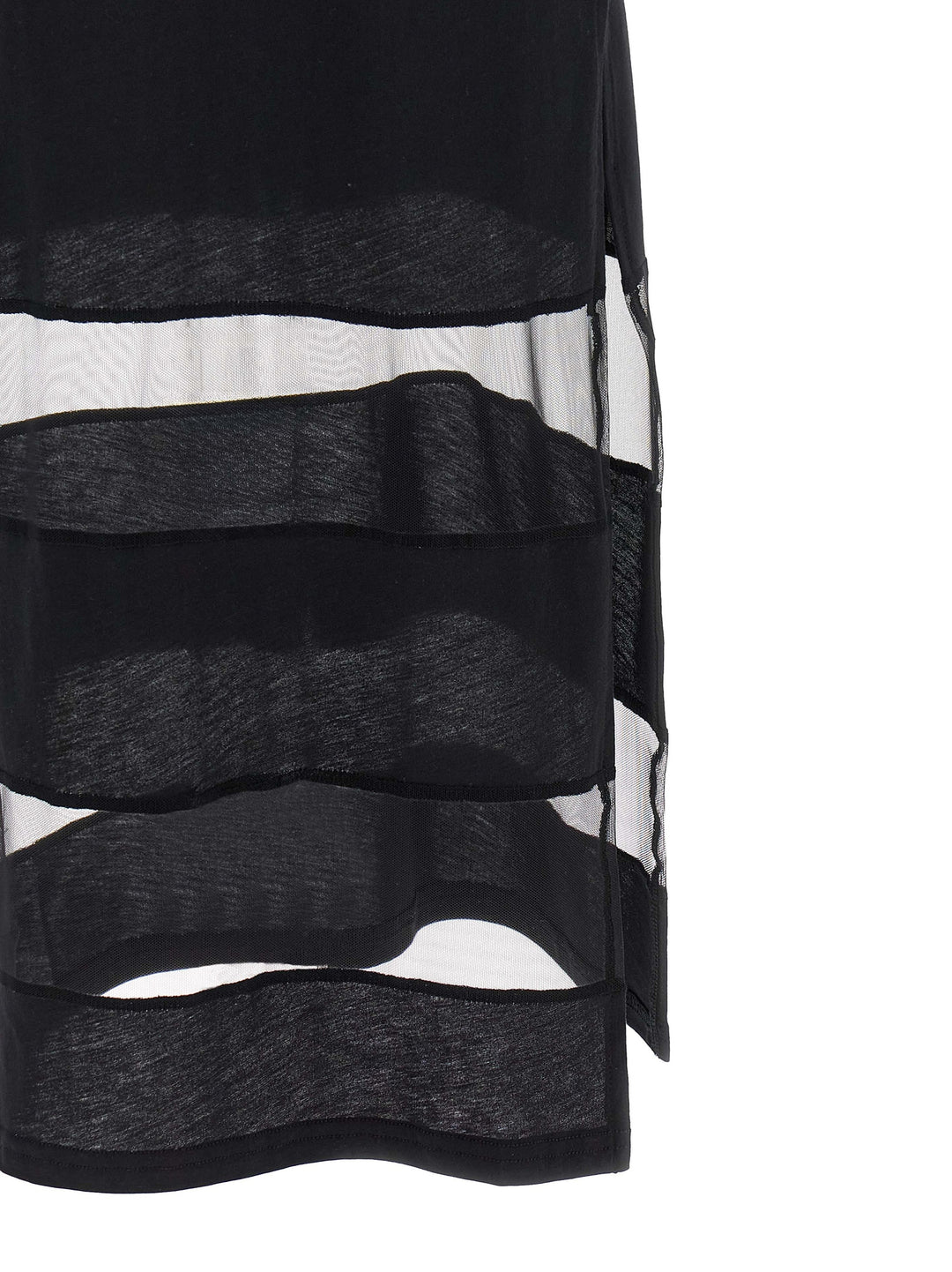 Coperni Striped Sheer Polo Dresses - Black | b9fbeced22b696c338c565b6c5d27486b1a2cc23
