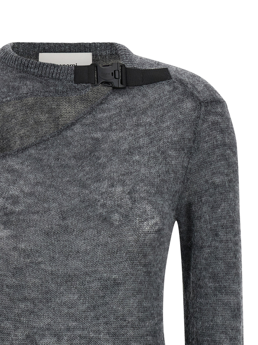 Coperni Buckle Cut-Out Sweaters and Cardigans - Gray | ed398dec5f4f1d3a27c2f946ce502f86e7edd812