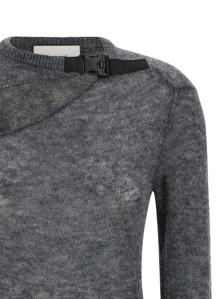 Coperni Buckle Cut-Out Sweaters and Cardigans - Gray | ed398dec5f4f1d3a27c2f946ce502f86e7edd812