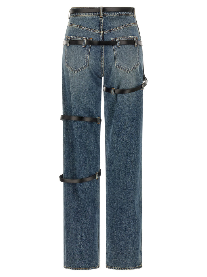 Coperni Multi Belt Jeans - Blue | 76b3c869fa48d120082eb911d1a076d212a93de6