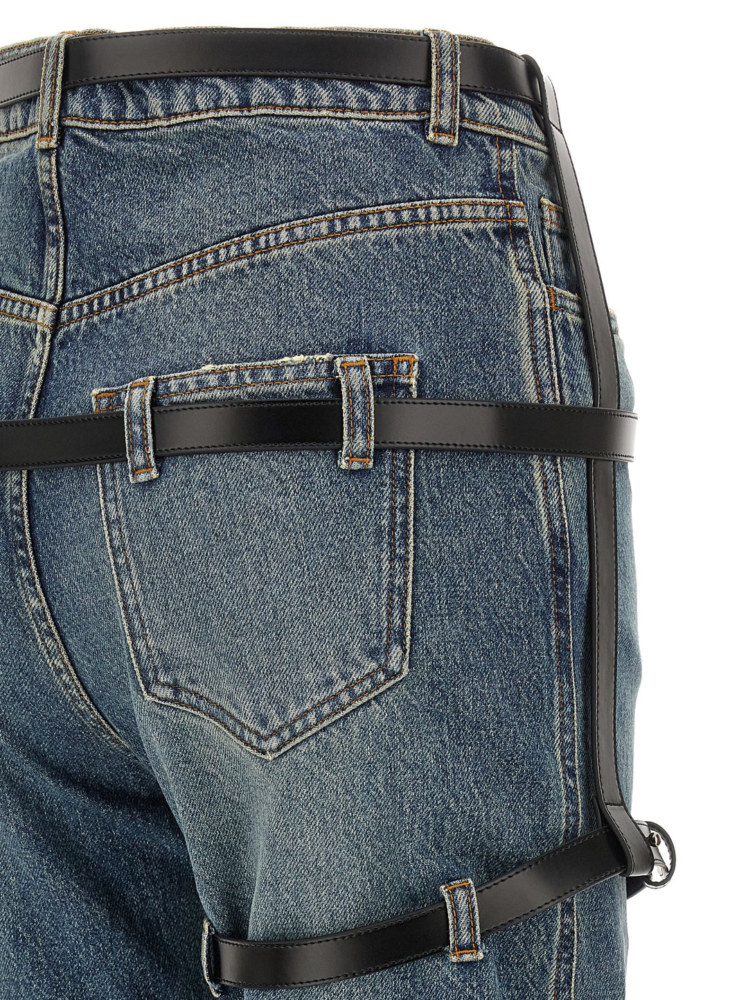 Coperni Multi Belt Jeans - Blue | 42482e87203a2a40f06d0e40c388c8e1a46e98a6