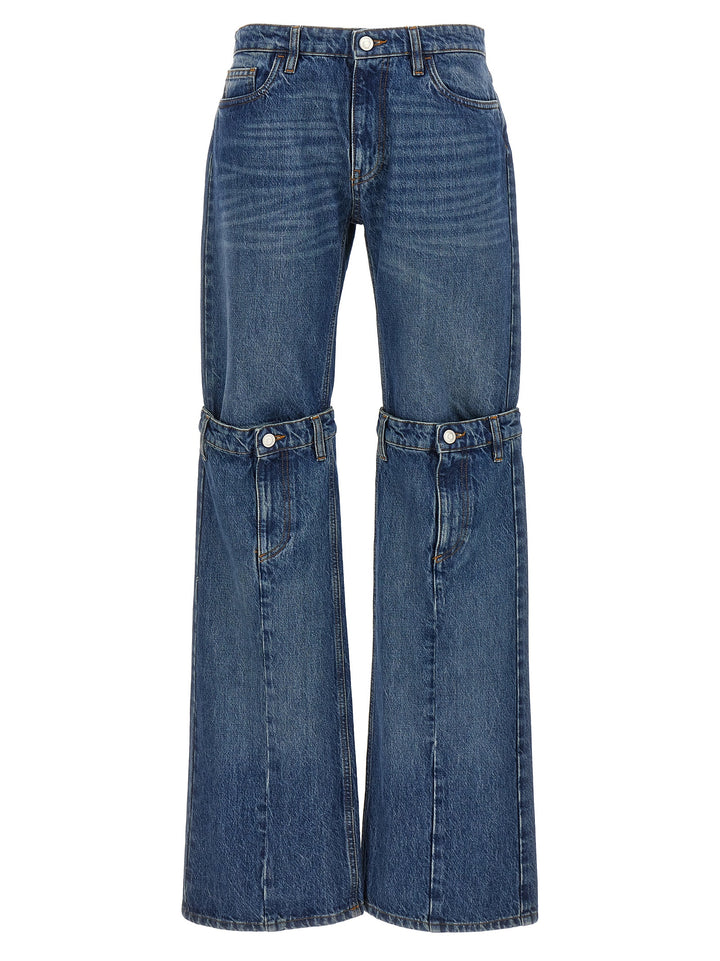 Open Knee Jeans Blue