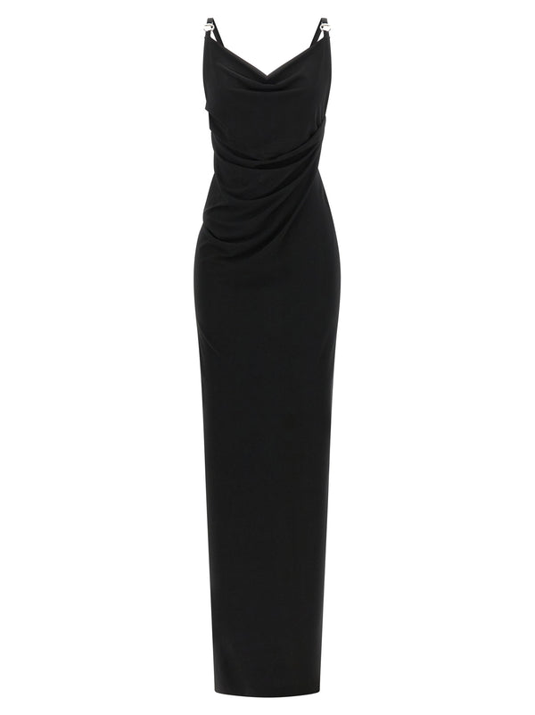 Metallic Logo Dress Dresses Black