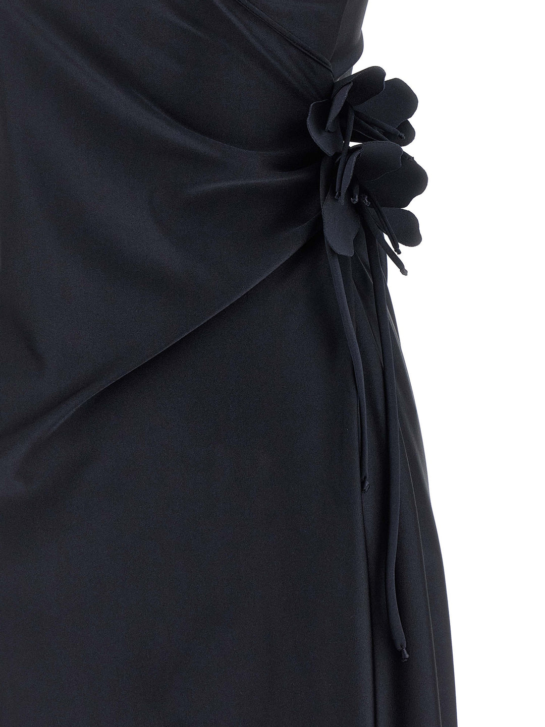 Coperni Asymmetric Mini Flower Dresses - Black | 8c607f50f2d1751776c3197e5f08dbe3d1eb5442
