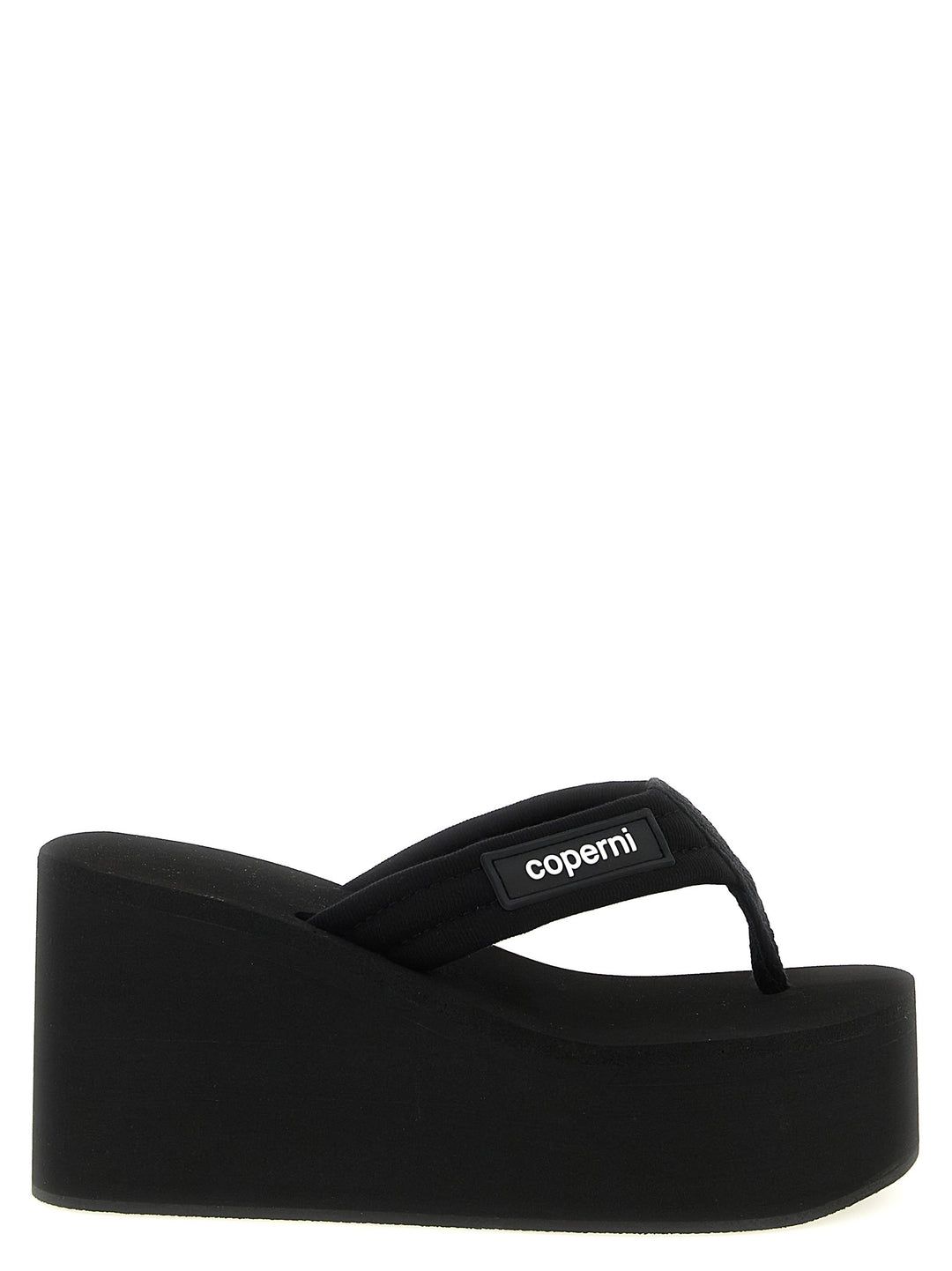 Coperni Branded Wedge Wedges - Black | f85c09f063fb17add59fb0973251d627b8f7a082