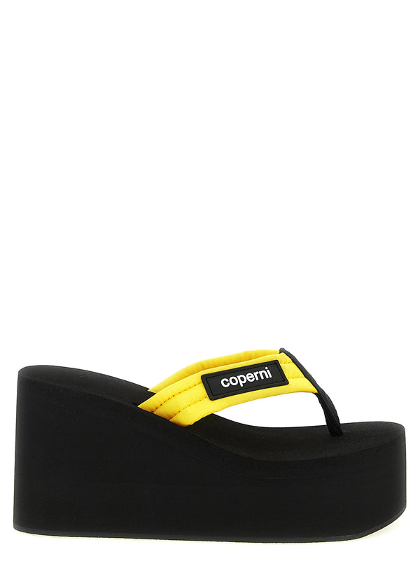 Thong Sandals Wedges Yellow