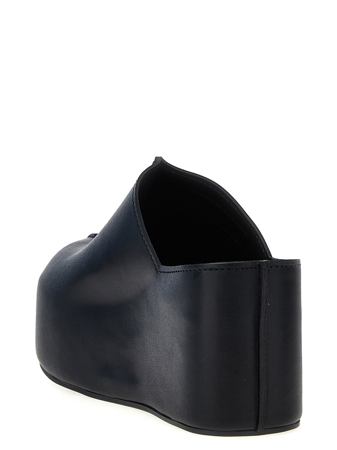 Branded Clog Wedge Wedges Black