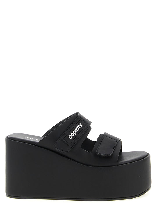 Patch Wedge Sandal Wedges Black