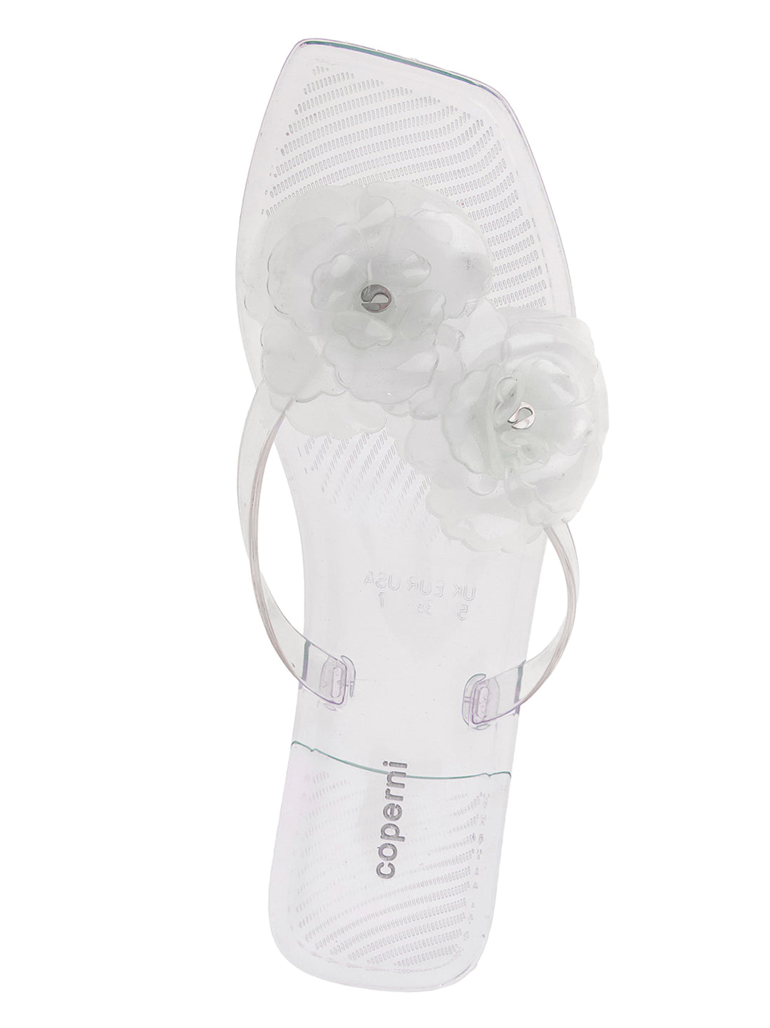 Coperni Silicone Flower Flat Sandals - Transparent | 4879b7fca6189e528e98f156881329bc2f7dcd85