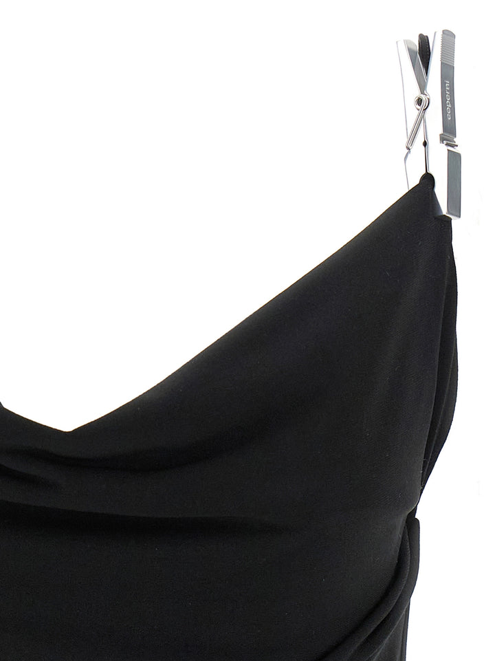 Coperni Draped Washing Clip Gala Tops - Black | 5011d16efc1cce62de7e388af547338cef7b9ebc