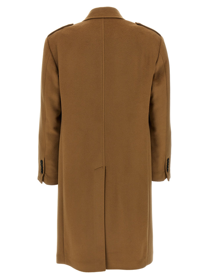 Double-Breasted Wool Coat Coats, Trench Coats Beige