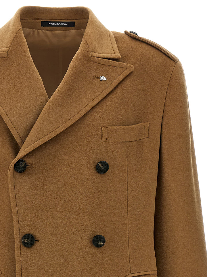 Double-Breasted Wool Coat Coats, Trench Coats Beige