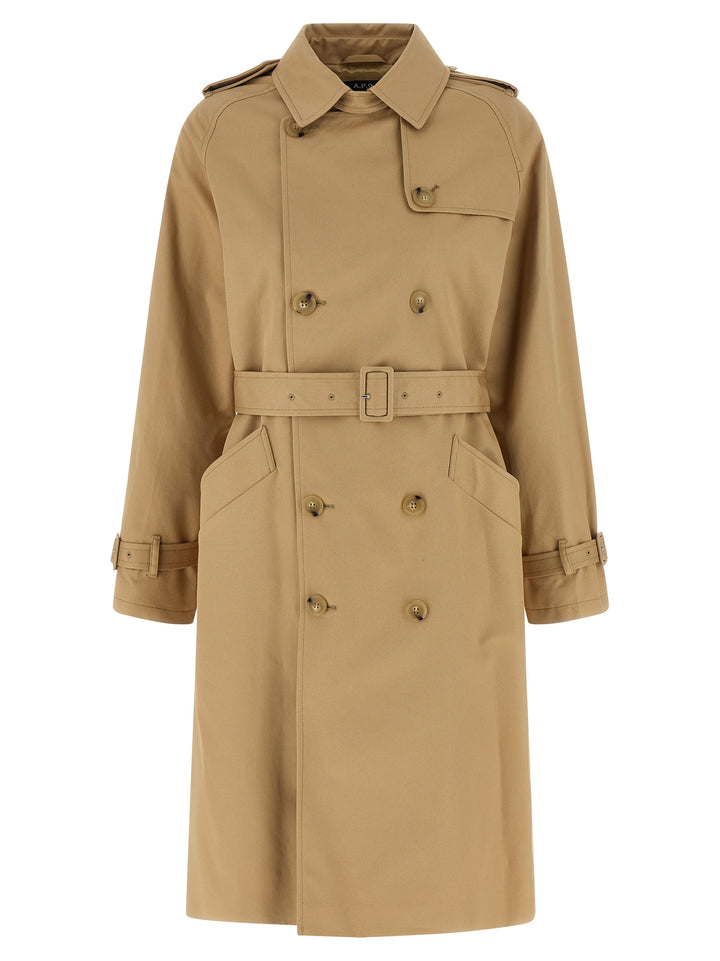 A.P.C. Greta Coats and Trench Coats - Beige | 401bf59d89f7768d4ec99a226b4872f43c15bb6e