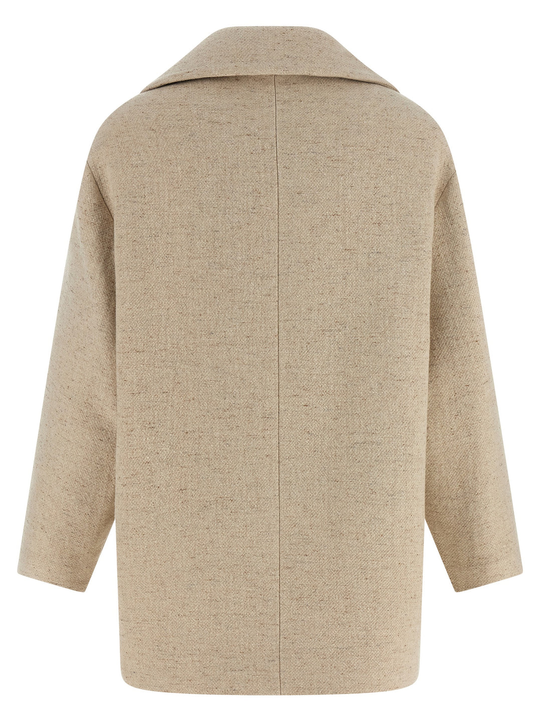 Elisabetta Franchi Double-Breasted Coat Coats and Trench Coats - Beige | a365821c6cc47c053d44acd2cecaa5be1f8e7dd0