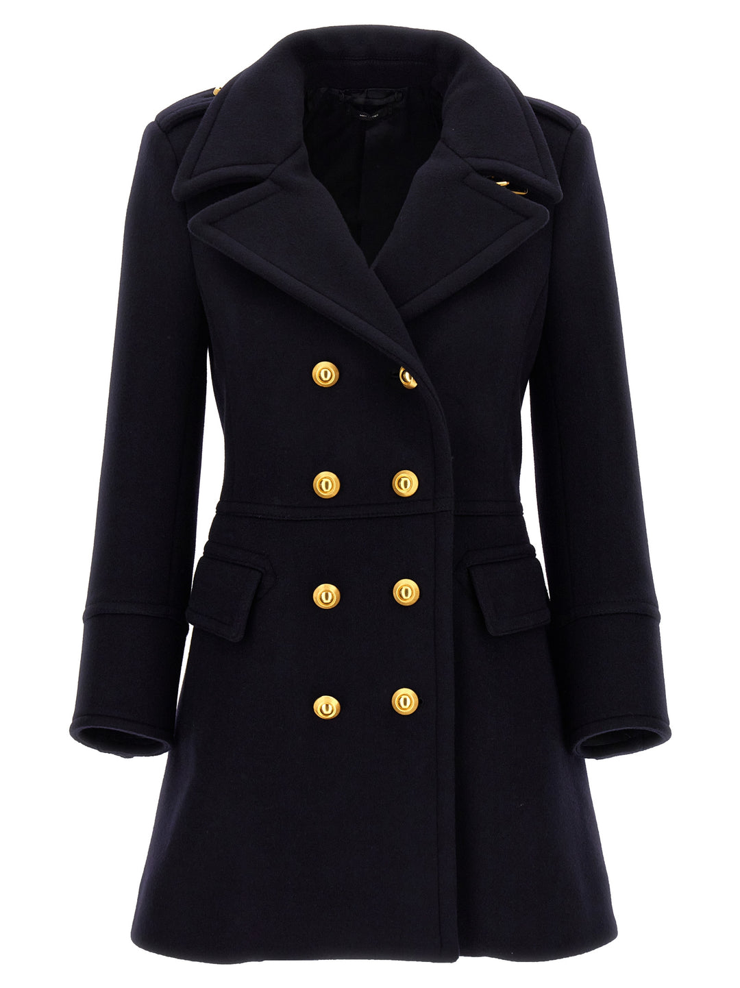 Double-Breasted Wool Coat Coats, Trench Coats Blue