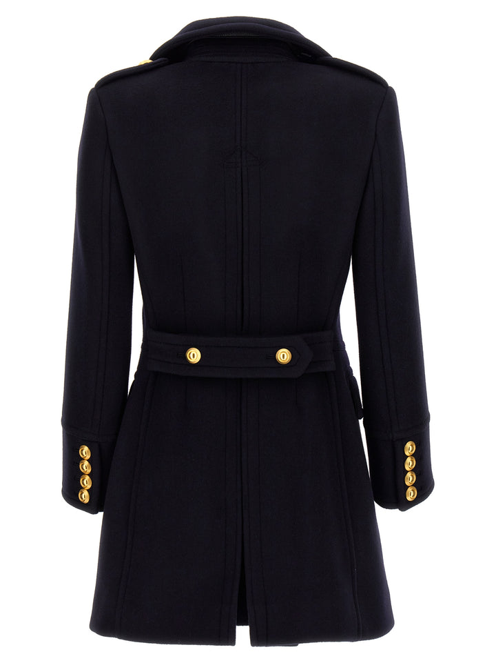 Double-Breasted Wool Coat Coats, Trench Coats Blue