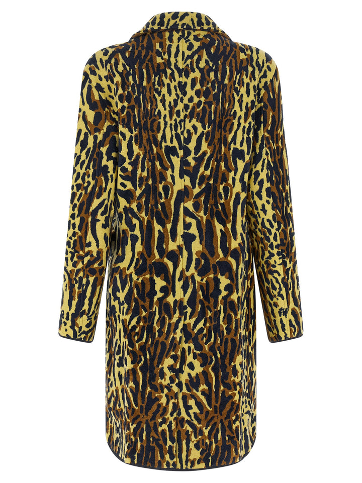 Marni Animalier Jacquard Wool Coat Coats and Trench Coats - Multicolor | 6aade2895406b343f4330b865c6d802e25361c1e