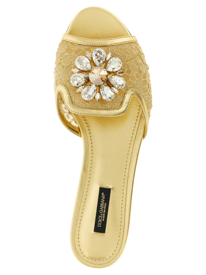 Dolce & Gabbana Taormina Sandals - Gold | c2ac1e90624bc5c7a2de6c21045829c74759e55f