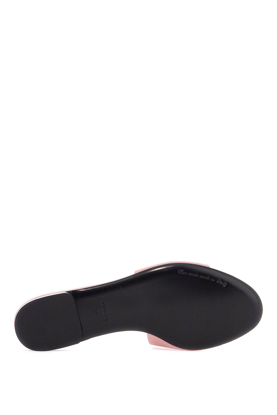 Flat Slipper In Pink Calfskin With Embossed Dg Logo