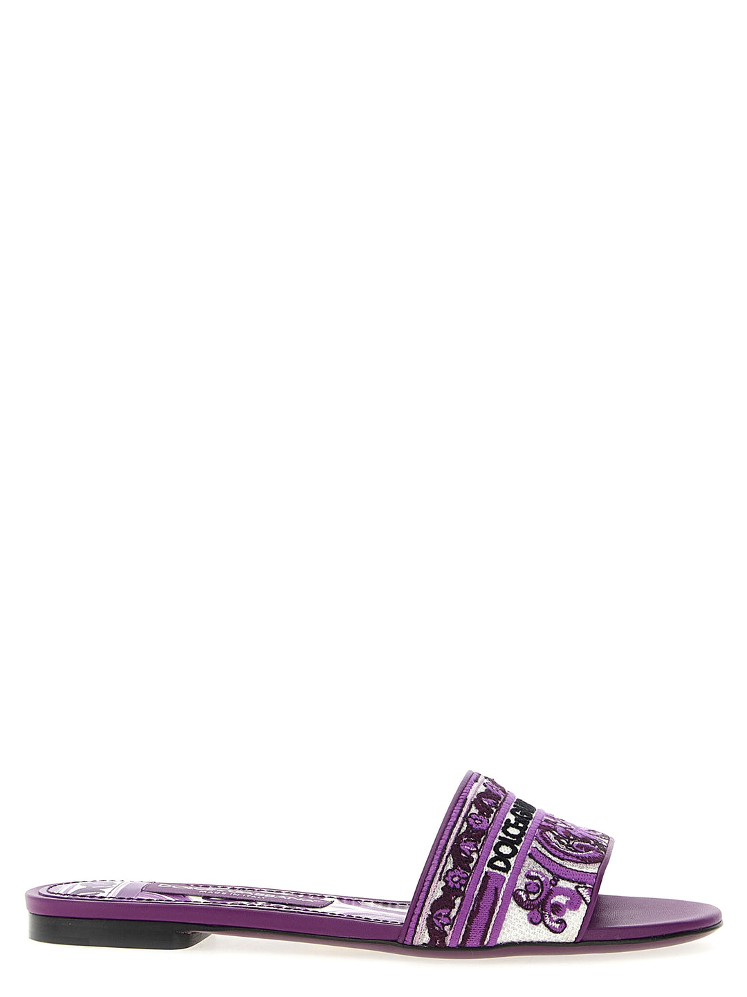 Dolce & Gabbana Maiolica Sandals - Purple | 98a44adef33f7ad39e05273237a3fcd2585cb08a