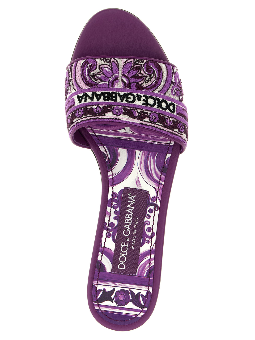 Dolce & Gabbana Maiolica Sandals - Purple | 5ba25e87c12662fa48de94708aa585b523647231