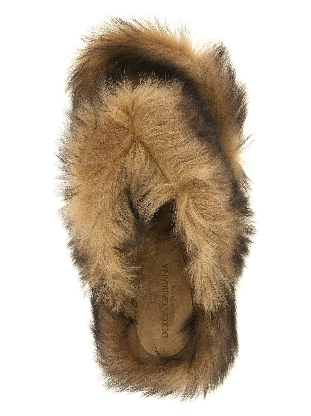 Dolce & Gabbana Sheepskin Sandals - Brown | 3b9bd038e5db85a5724b6b40501c7852b91dfbef