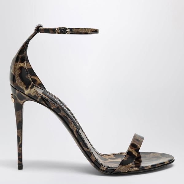 Keira Leopard-Print Leather Sandals
