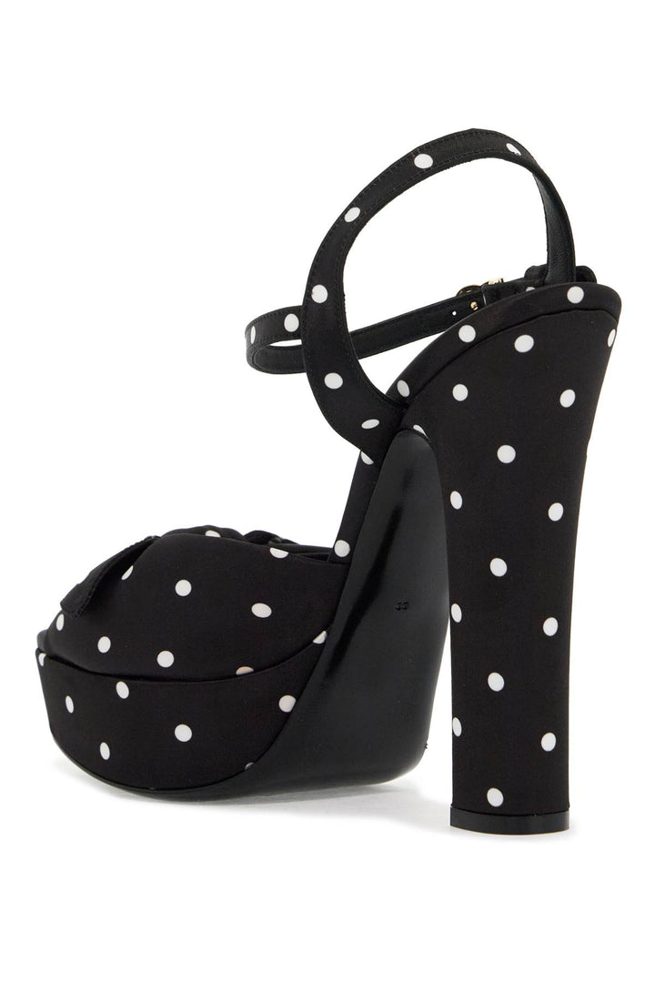 Sandali Platform Keira In Raso A Pois